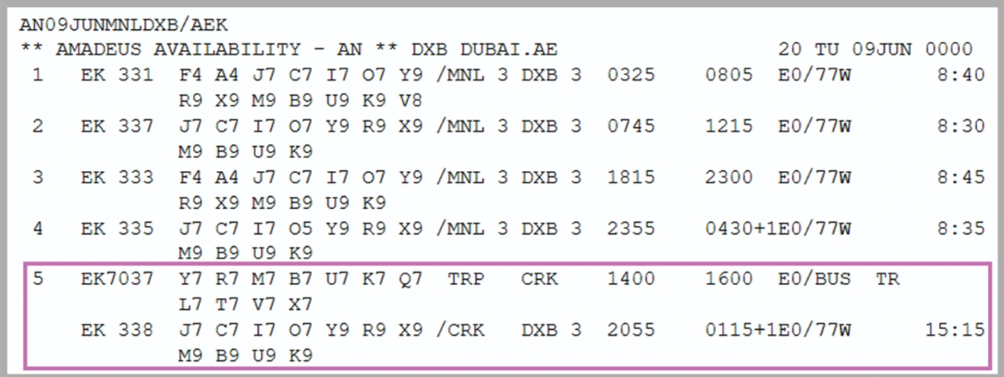 EK Availability